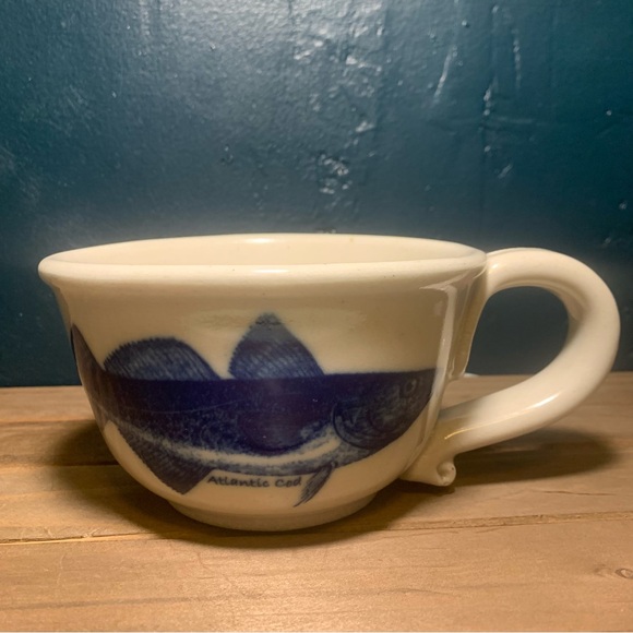 CHATHAM POTTERY IN-GLAZE DECAL - ATLANTIC COD - CHOWDER MUG 16 Oz - Picture 3 of 13